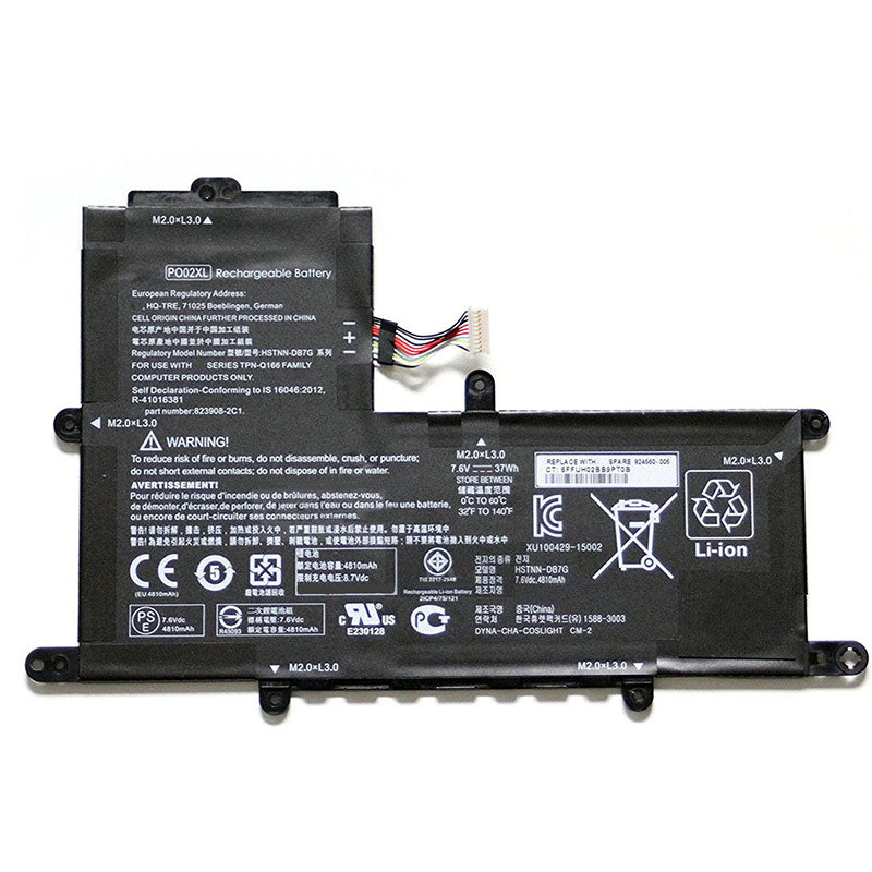 Hp PO02XL 823908-2C1 HSTNN-DB7G 823908-2D1 HSTNN-IB7G Battery