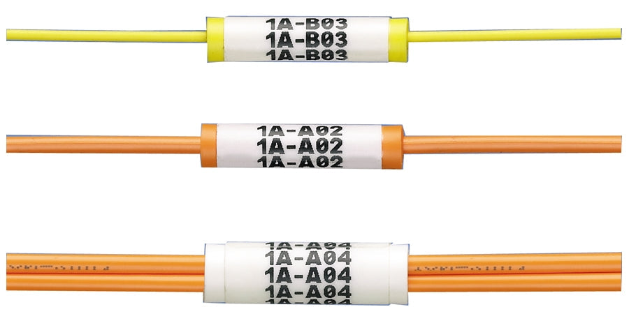 White, cable identification sleeve for 3mm duplex fiber cable