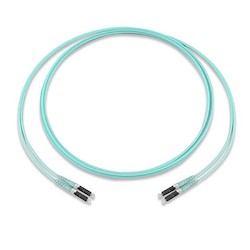 CORNING 050502T5120001M Fiber Optic Jumper, Two Fiber OM3 Multimode 2.0MM ZIPCORD LC/LC 1 Meter