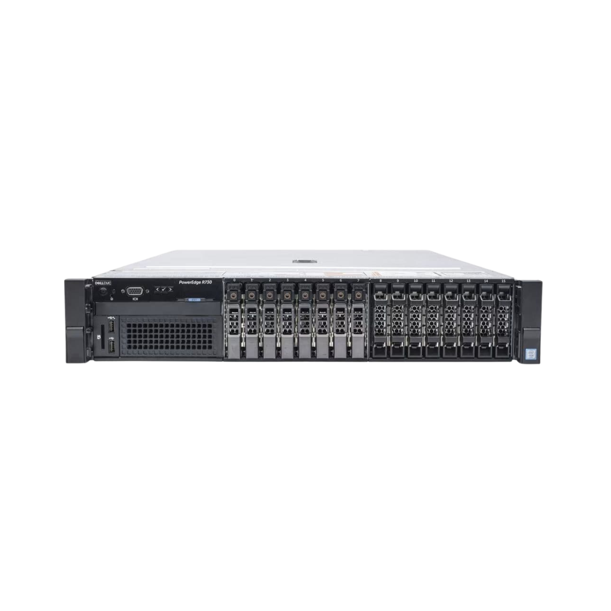 Dell PowerEdge R730 16-bay Server 2x E5-2690 V4 = 28 Cores H730P 128GB RAM 8x trays
