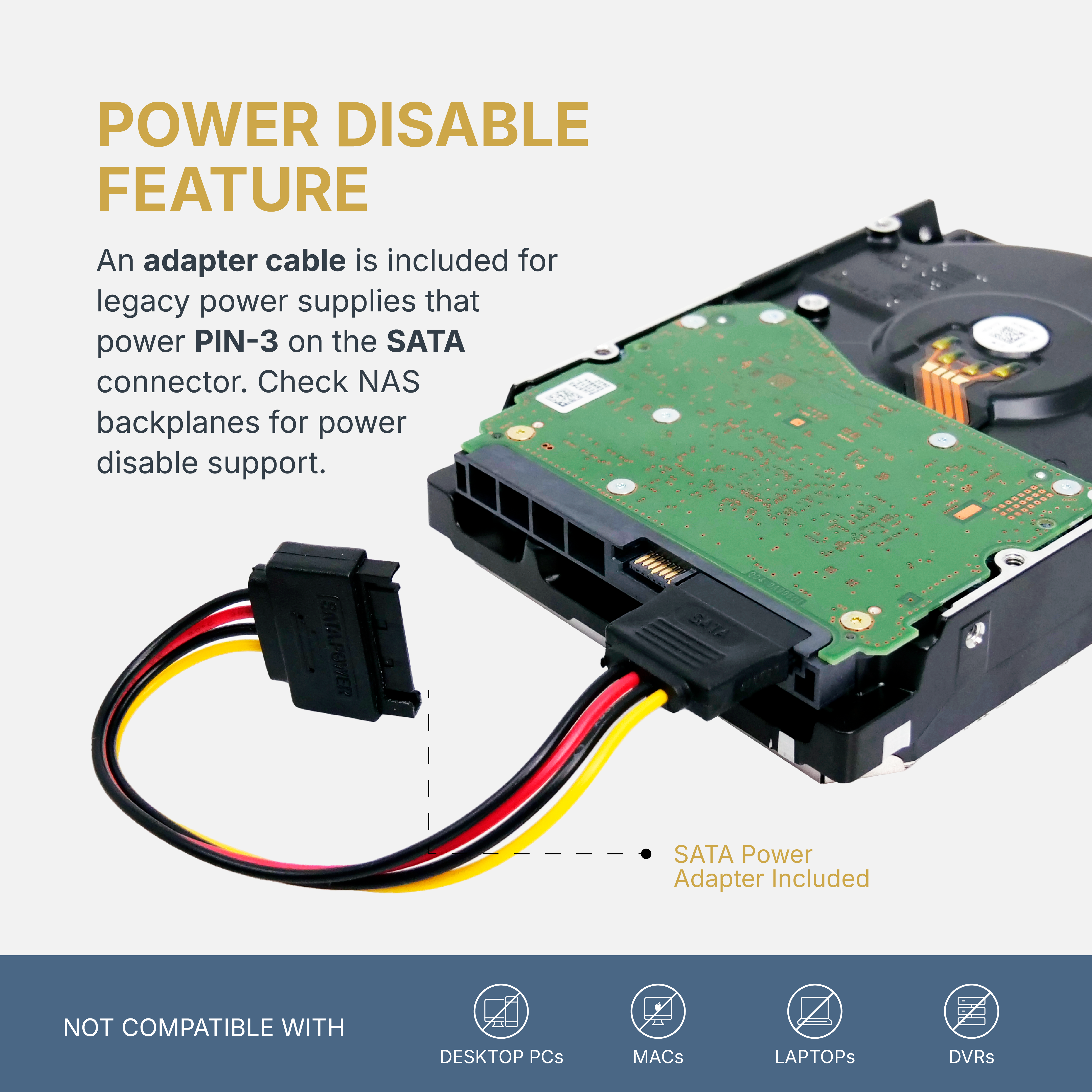 Western Digital Ultrastar DC HC550 WUH721816ALE604 0F38477 16TB 7.2K RPM SATA 6Gb/s 512e 3.5in Power Disable Hard Drive