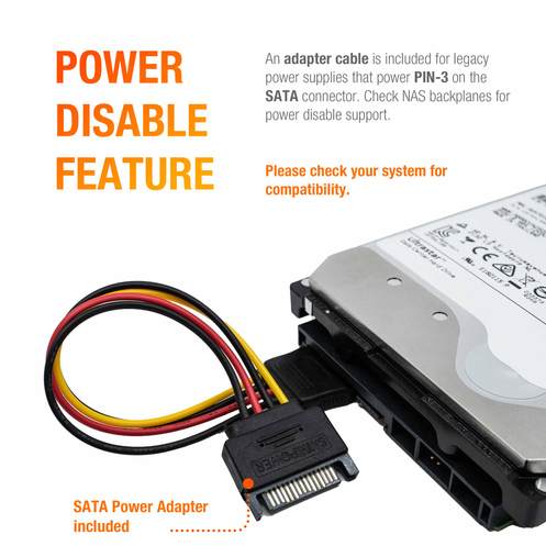 Western Digital Ultrastar DC HC550 WUH721816ALE604 0F38477 16TB 7.2K RPM SATA 6Gb/s 512e 3.5in Power Disable Refurbished HDD
