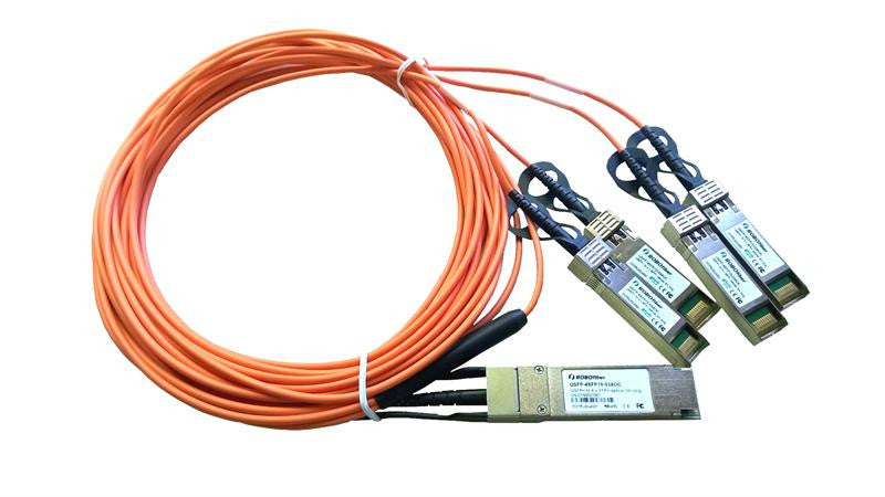 QSFP+ 40G to 4 SFP+ 10G Quad Fan-Out Active Optical Cable AOC 3m length