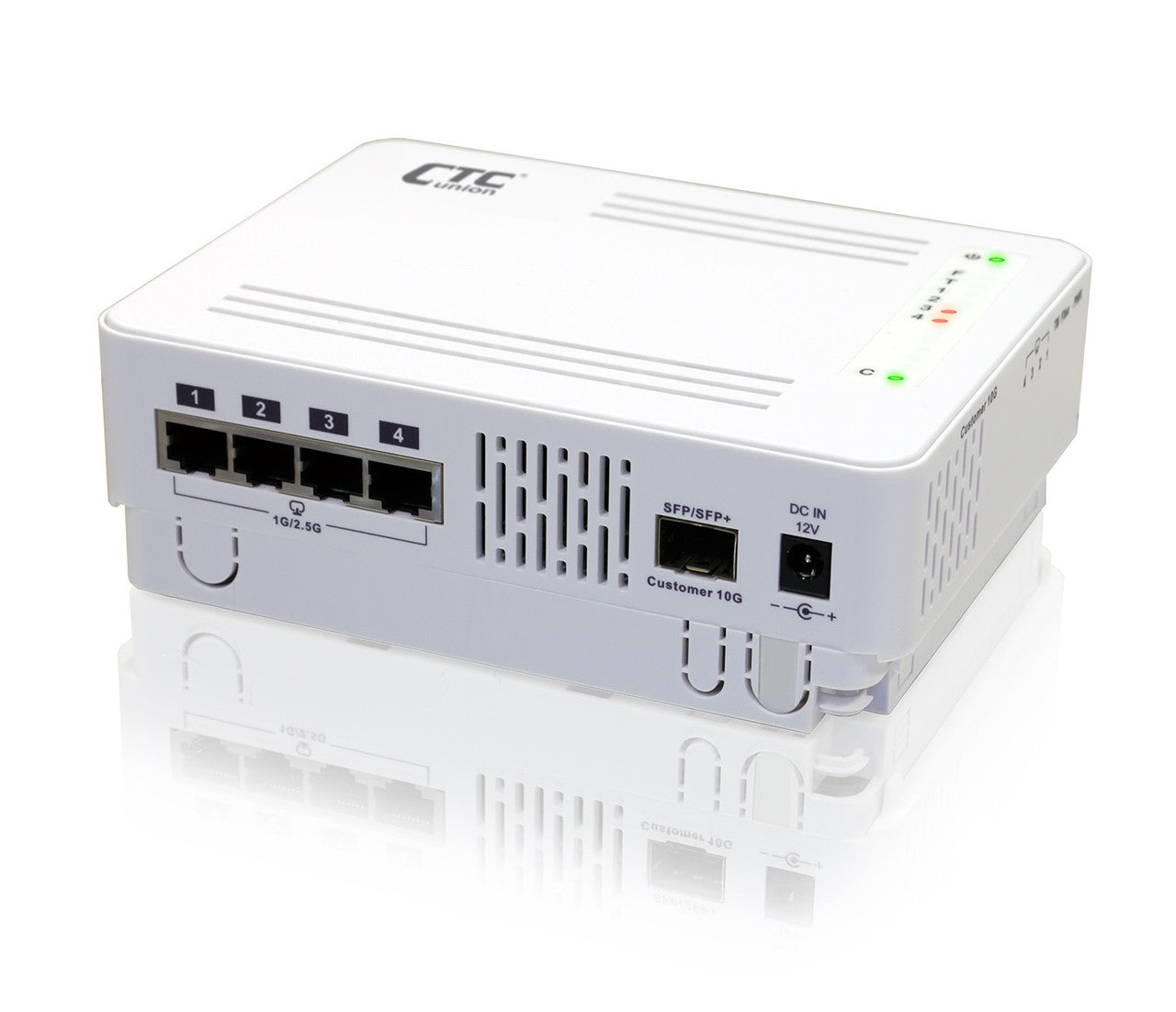 QSW-4204M - 1x 10/100/1G RJ45 and 4x 1G/2.5G Ethernet RJ45 ports + 2 1G/10G SFP+ ports, L2 managed FTTH CPE switch