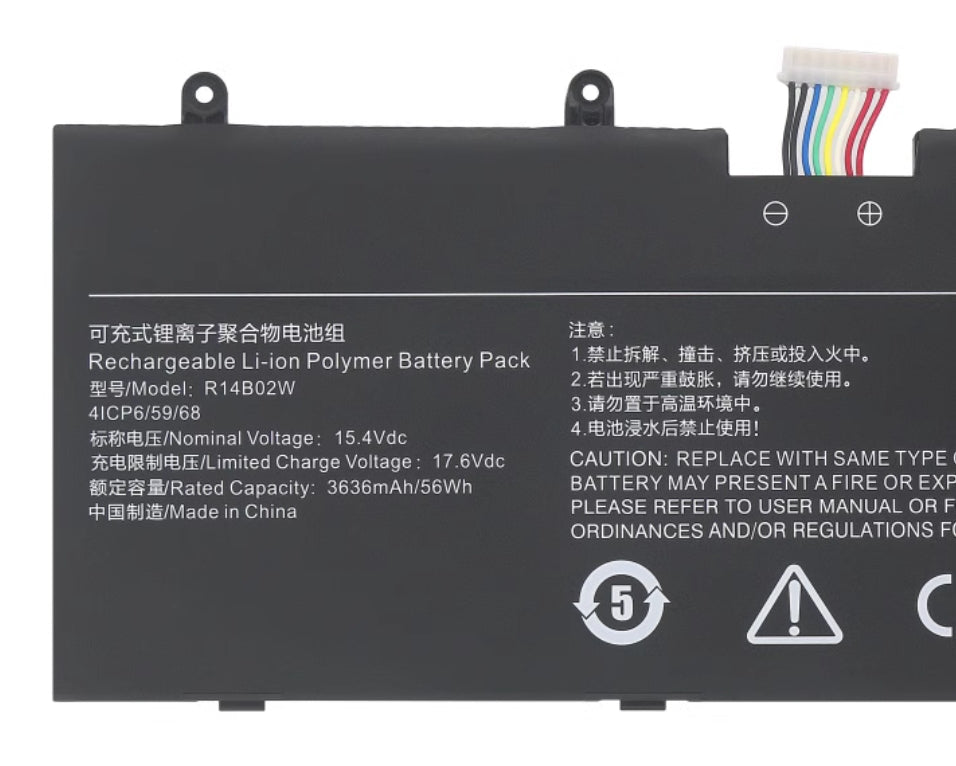 R14B02W Replacement Battery for XiaoMi NoteBook Pro RedmiBook Pro 14