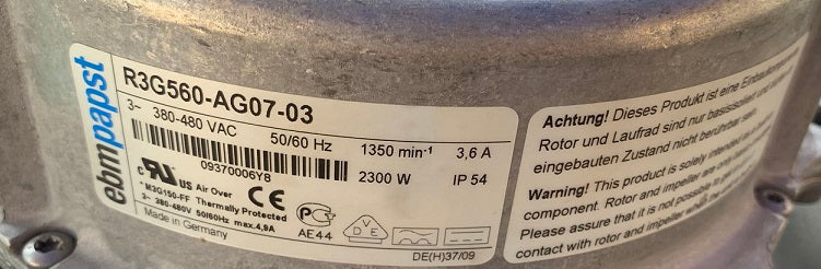R3G560-AG07-03 Ebm-papst centrifugal fan