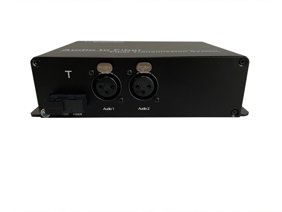 RB-AUDIO-02M-R two XLR balanced audio channels over fiber extender (Receiver) single strand MMF, 2Km reach, SC