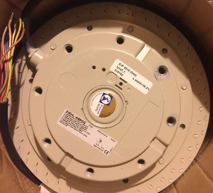 RE28P-4DK.6F.1R ZIEHL-ABEGG Centrifugal Fan 3~230/400V 1.5/1.85KW 2.6/4.7A 1310/1600rpm