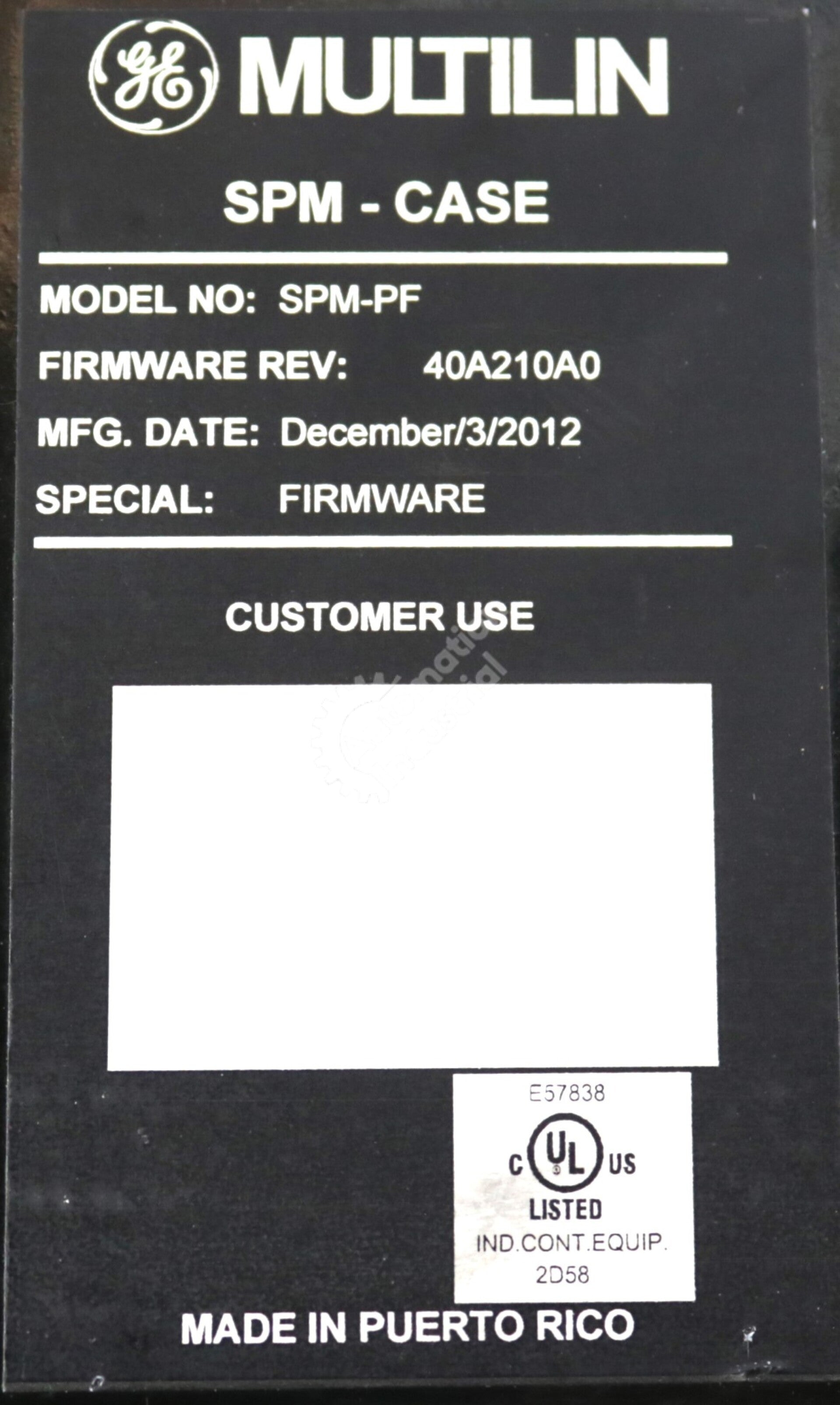 SPM-PF By GE Multilin Synchronous Protection Motor Control Relay