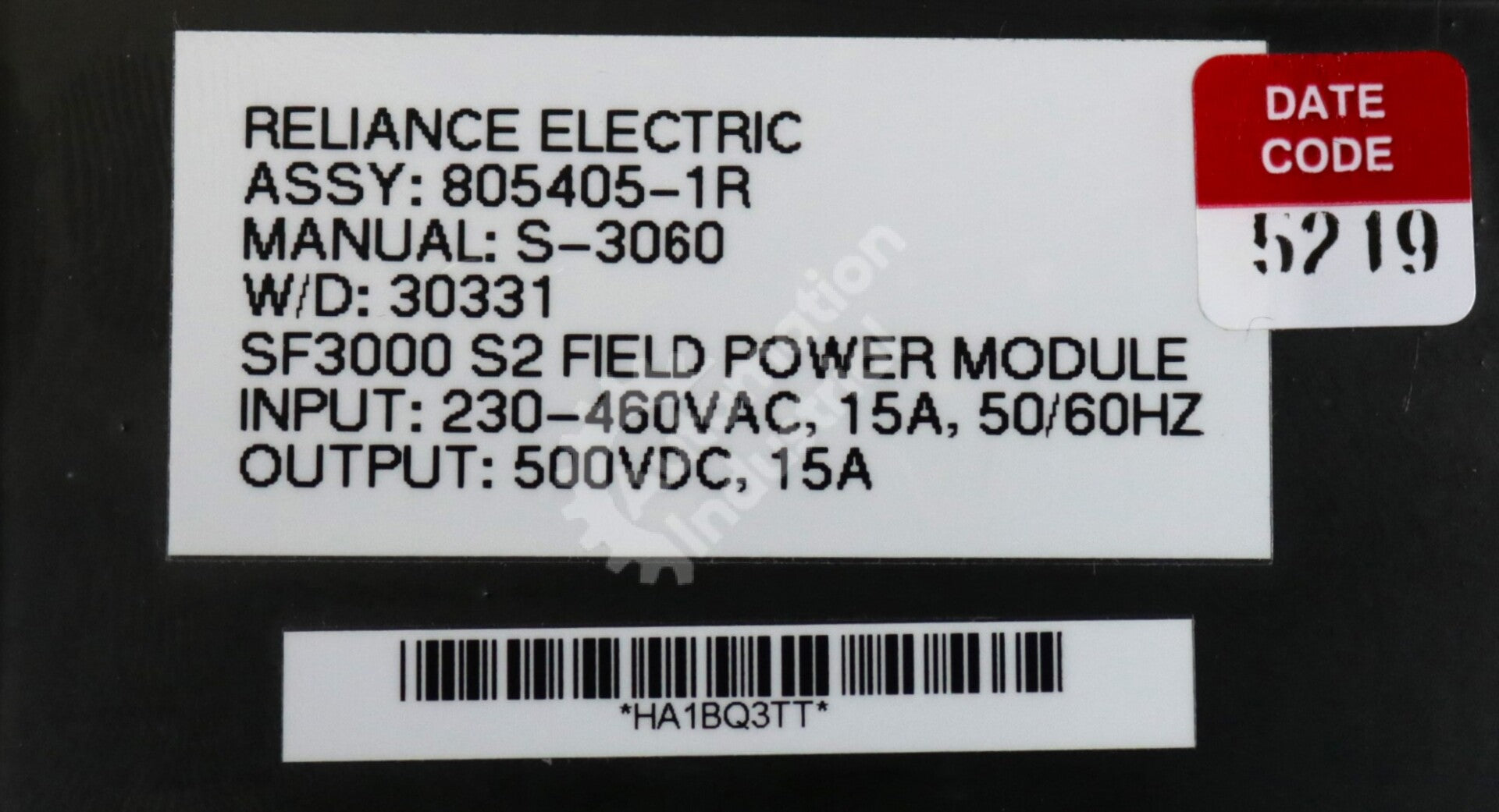 805405-1R By Reliance Electric Single-Phase AutoMax SF3000 Field Power Module