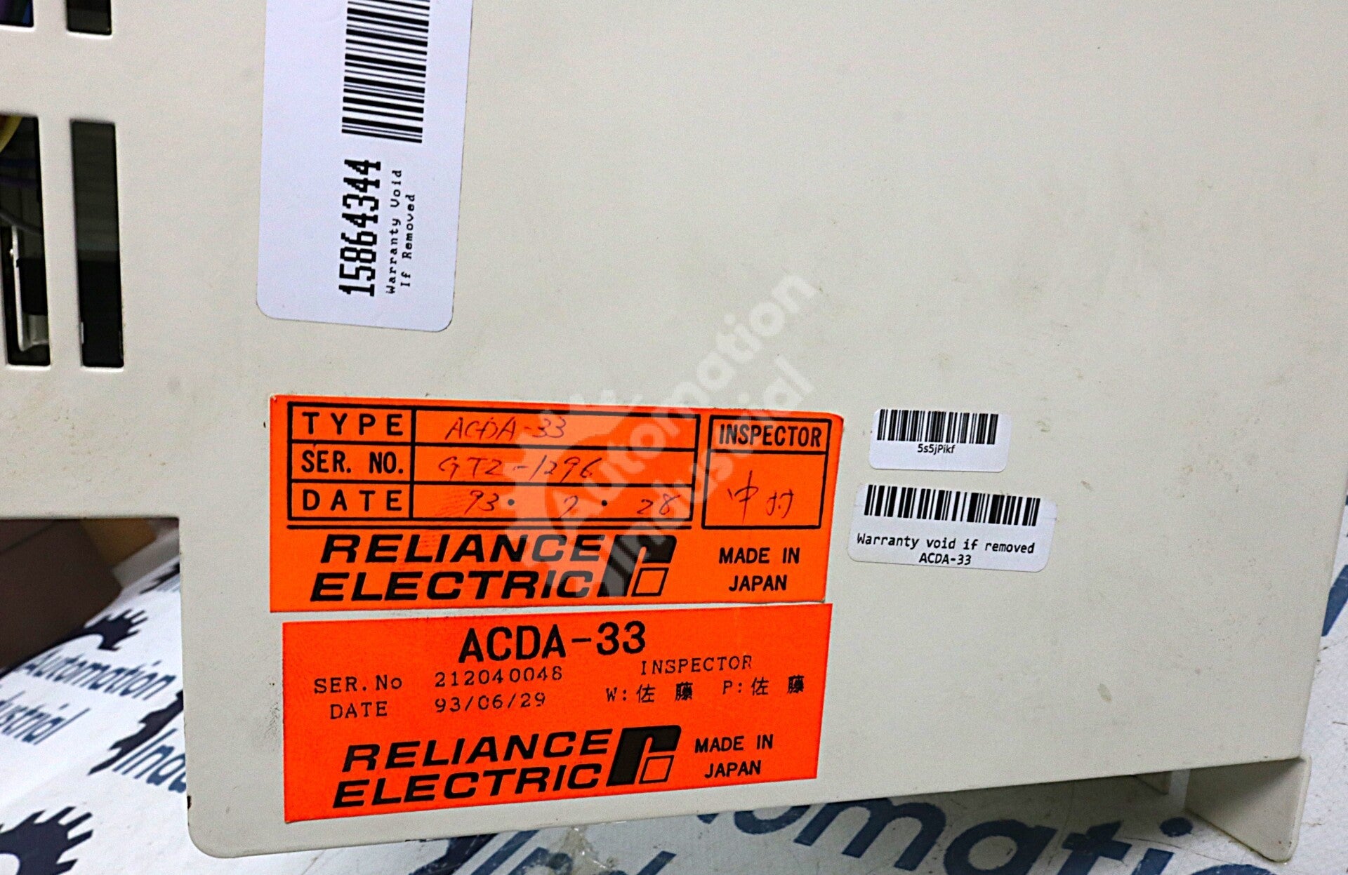 ACDA-33 By Reliance Electric Driver Converter AC Vectrive AC Servo Drives
