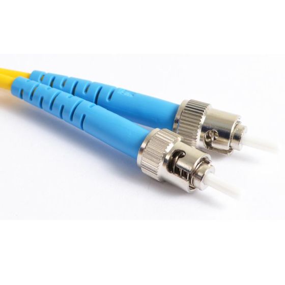 Fiber Optic Patch Cable, ST UPC to ST UPC, 1 meter, 3mm, Simplex, SM | Plus Corning® SMF-28® Ultra Fiber