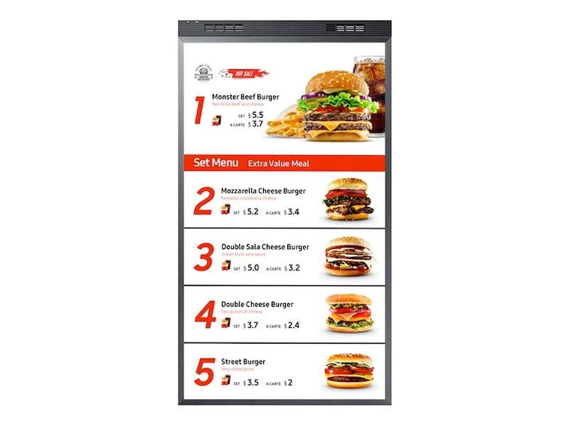 Samsung OMN-D Series 55" Dual Sided High Brightness Window Display for Business