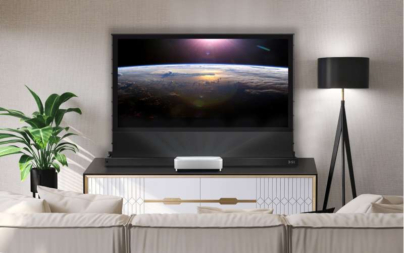 Screen Innovations Short Throw Lift Motorized ALR Screen, 49'' x 87.2'' with Short Throw Material
