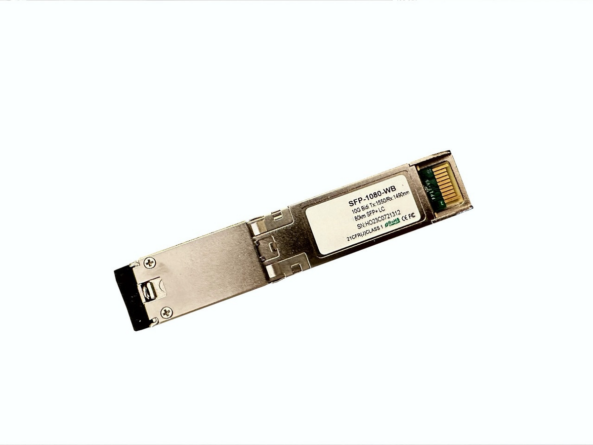 SFP+ 10G BiDirectional optical module, single strand Tx:1490/Rx:1550nm and Tx:1550/Rx:1490nm, 80km