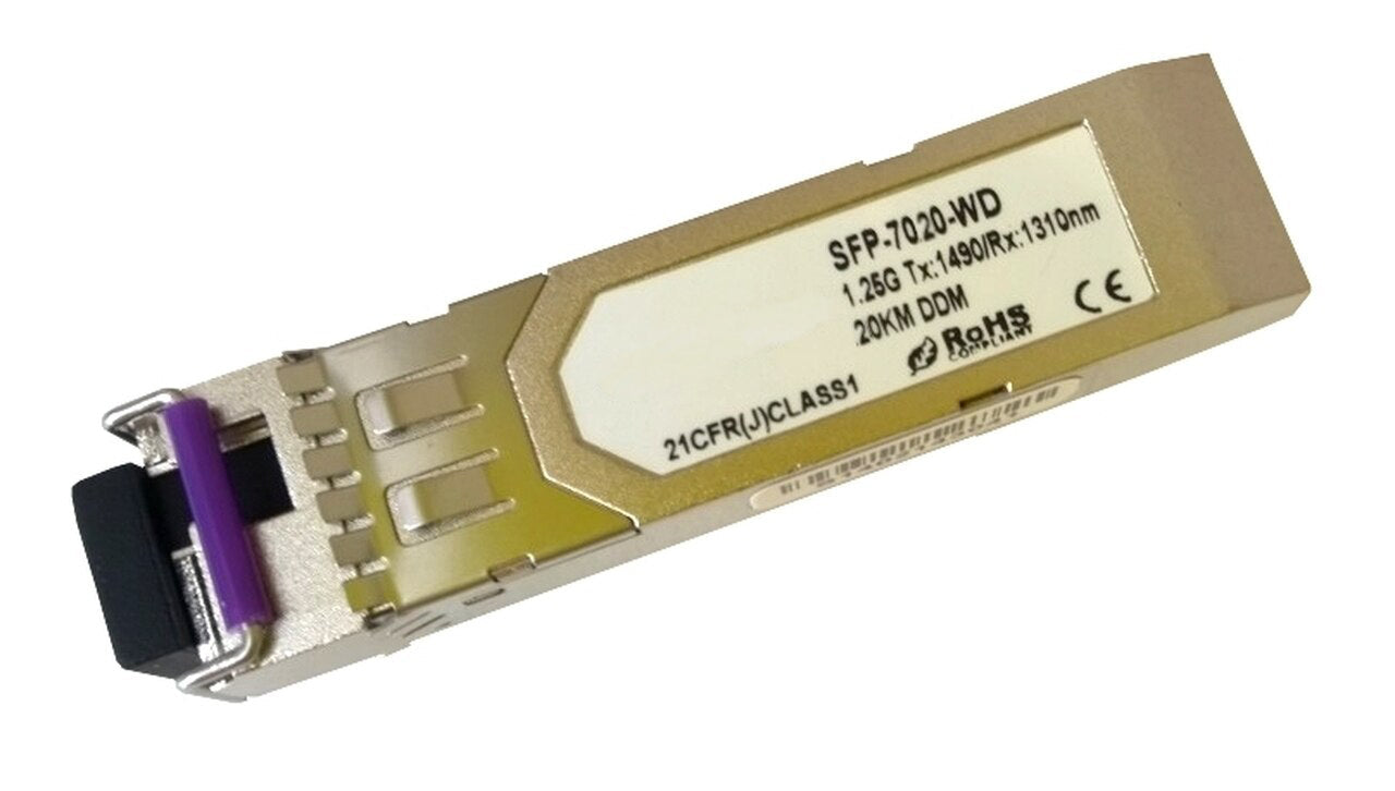 SFP Gigabit Modules Single Strand BiDi (WDM) 20Km, 1310nm/1490nm
