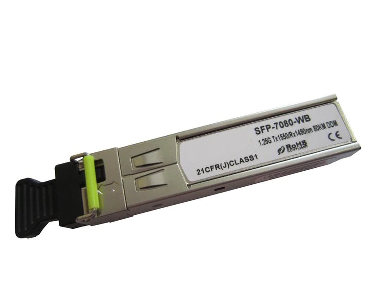 Gigabit Single Strand BiDi SFP Transceiver 80Km DDM Cisco ready (T:1490/R:1550nm and T:1550/R:1490nm)