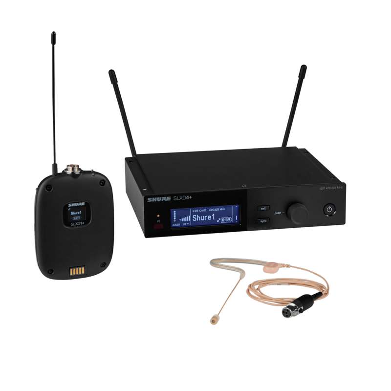 Shure SLXD14+/153T Wireless System with SLXD1 Bodypack and MX153T Earset Microphone G57 Band