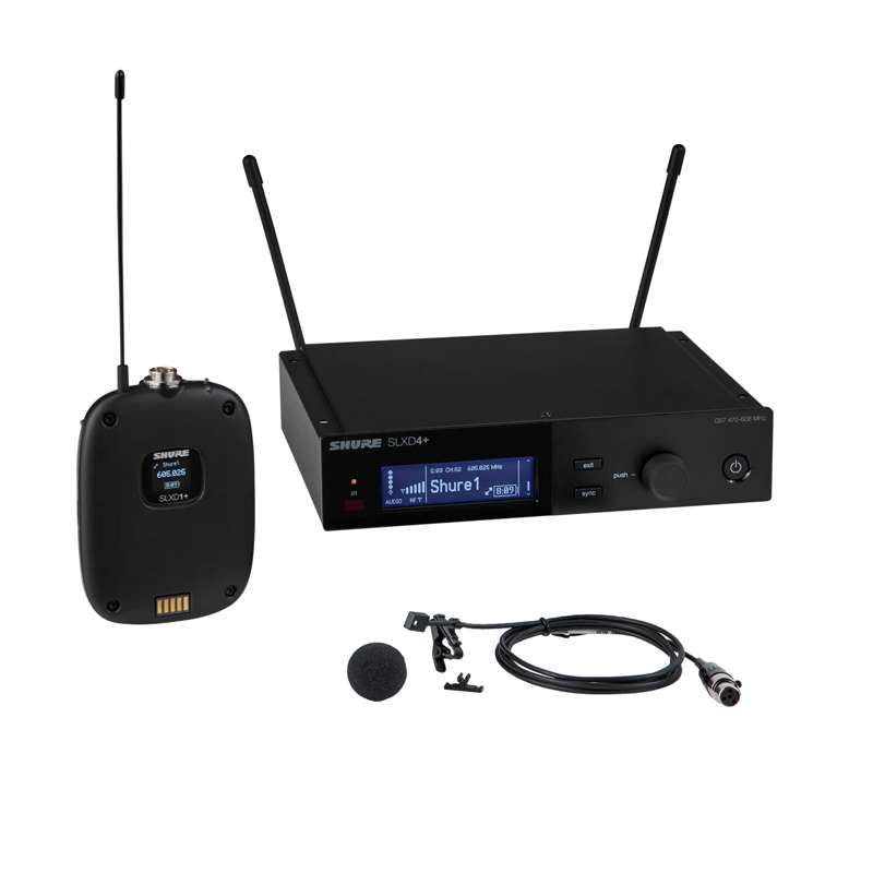 Shure SLXD14+/93 Wireless System with SLXD1 Bodypack and WL93 Subminiature Lavalier G57 Band