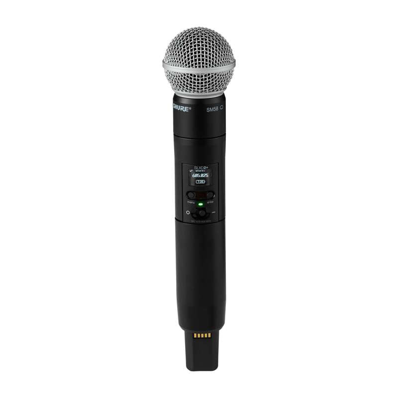 Shure SLXD2+/58 Digital Handheld Wireless System with SLXD2 Handheld Transmitter and SM58 Capsule G57 Band