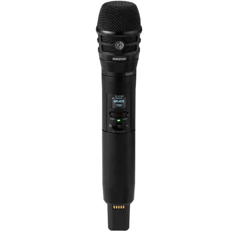 Shure SLXD2+/K8B Digital Handheld Wireless System with SLXD2 Handheld Transmitter and KSM8 Dualdyne Cartridge (Black) G57 Band
