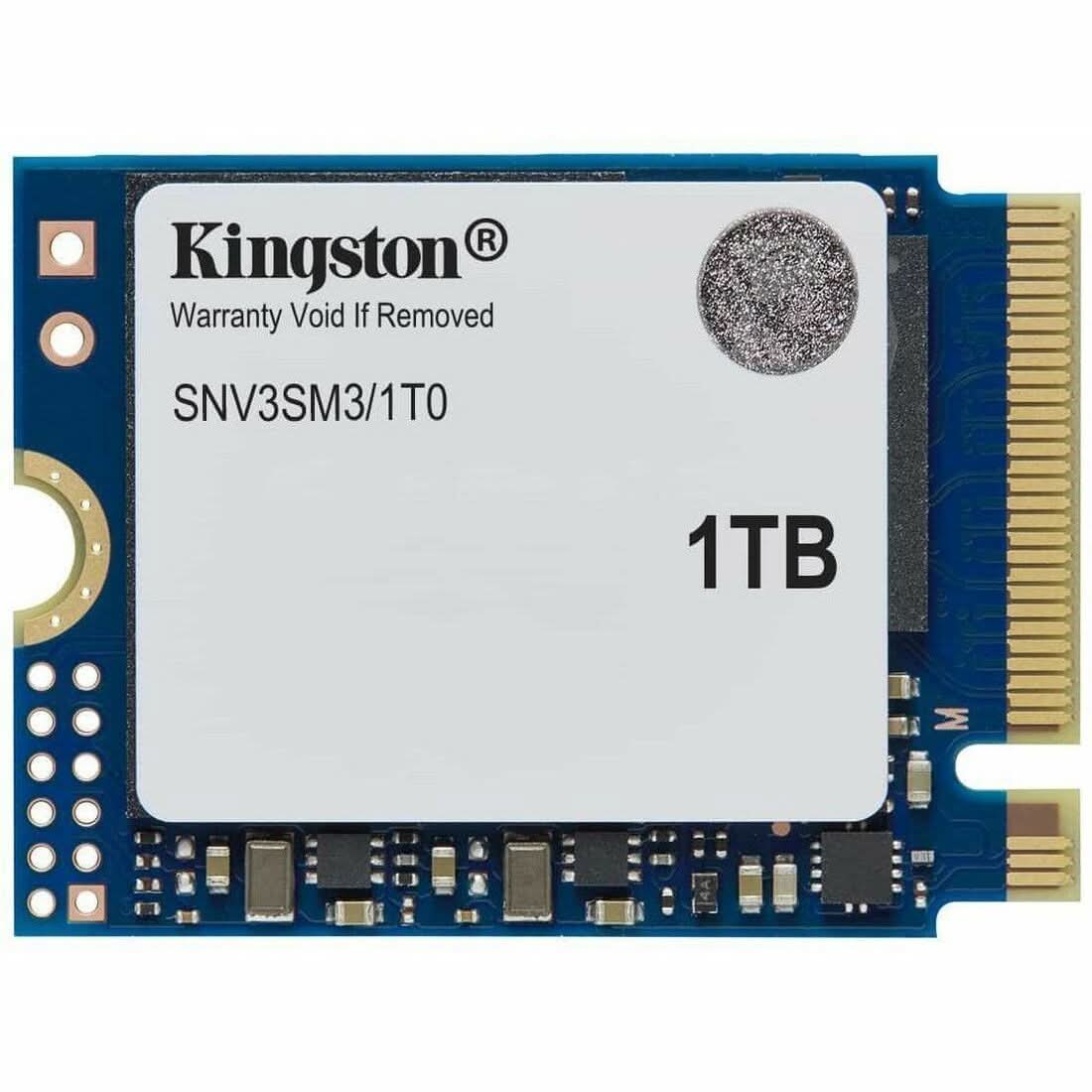 Kingston SNV3SM3/1T0 NV3 1TB PCI Express NVMe 4.0 x4 M.2 2230 Internal Solid State Drive