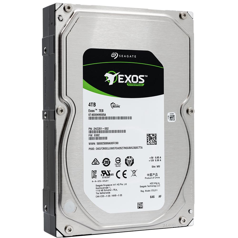 Seagate Exos 7e8 ST4000NM005A 4TB 7.2K RPM SAS 12Gb/s 512e 3.5in Refurbished HDD