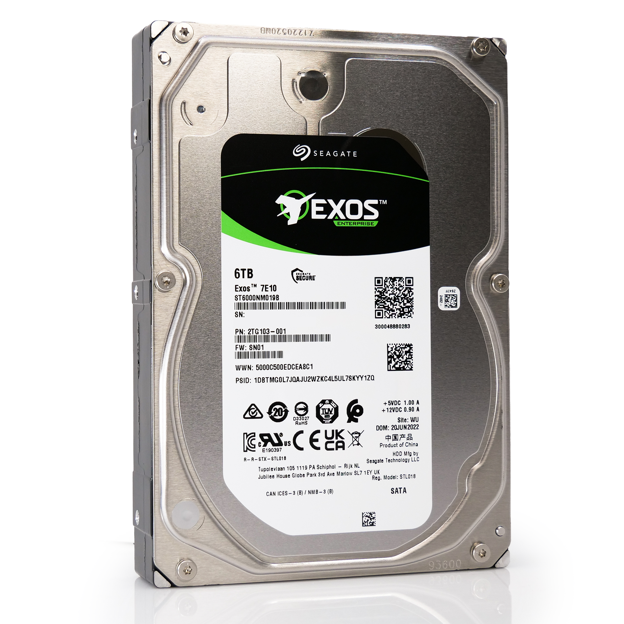 Seagate Exos ST6000NM019B 6TB 7200K RPM SATA 6Gb/s 3.5in Hard Drive