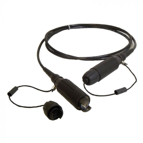 FOSCO Blue Expanded Beam Jam-Nut Receptacle to ST 2-CH SM 1 Feet
