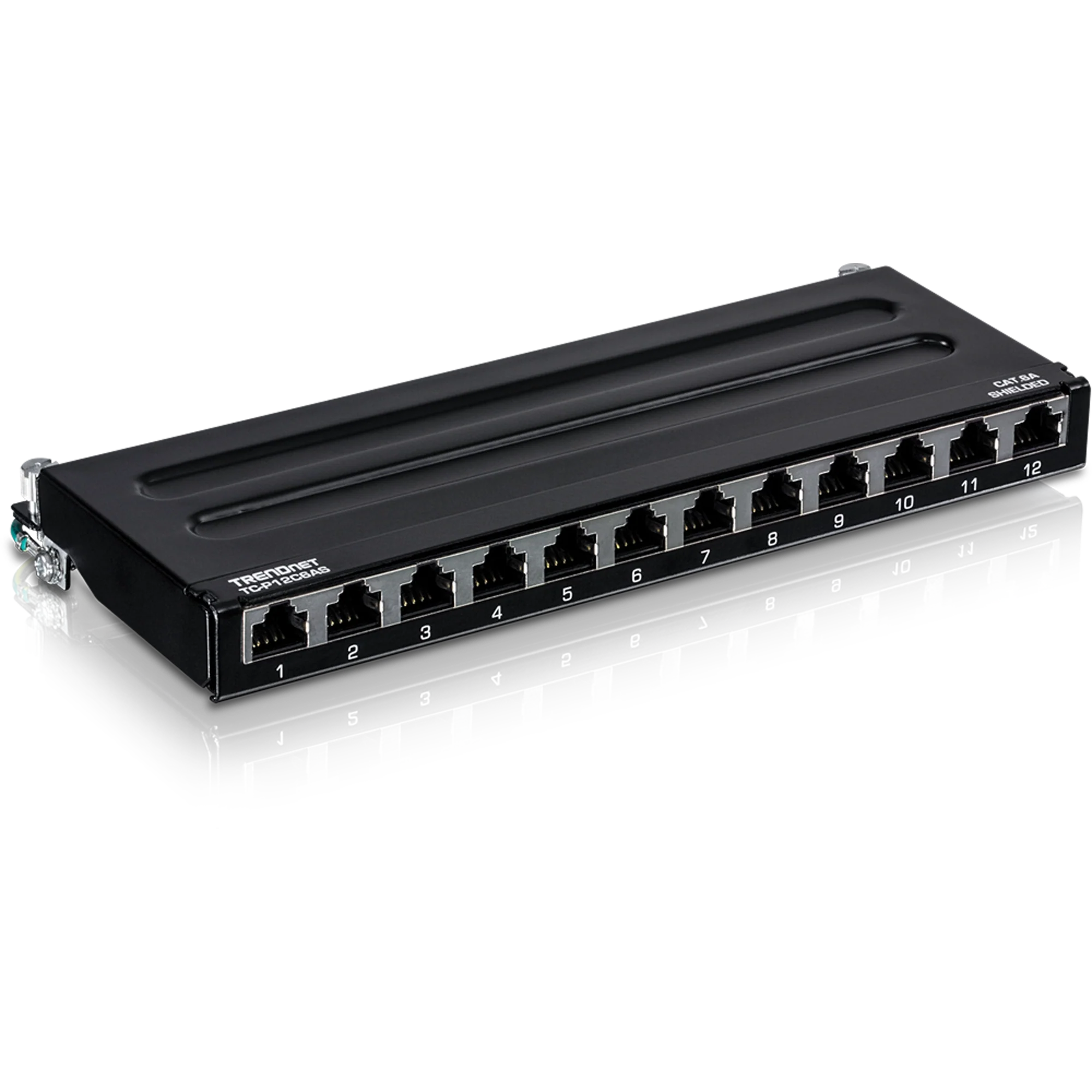 TRENDnet TC-P12C6AS 12-Port Cat6A Shielded Wall Mount Patch Panel