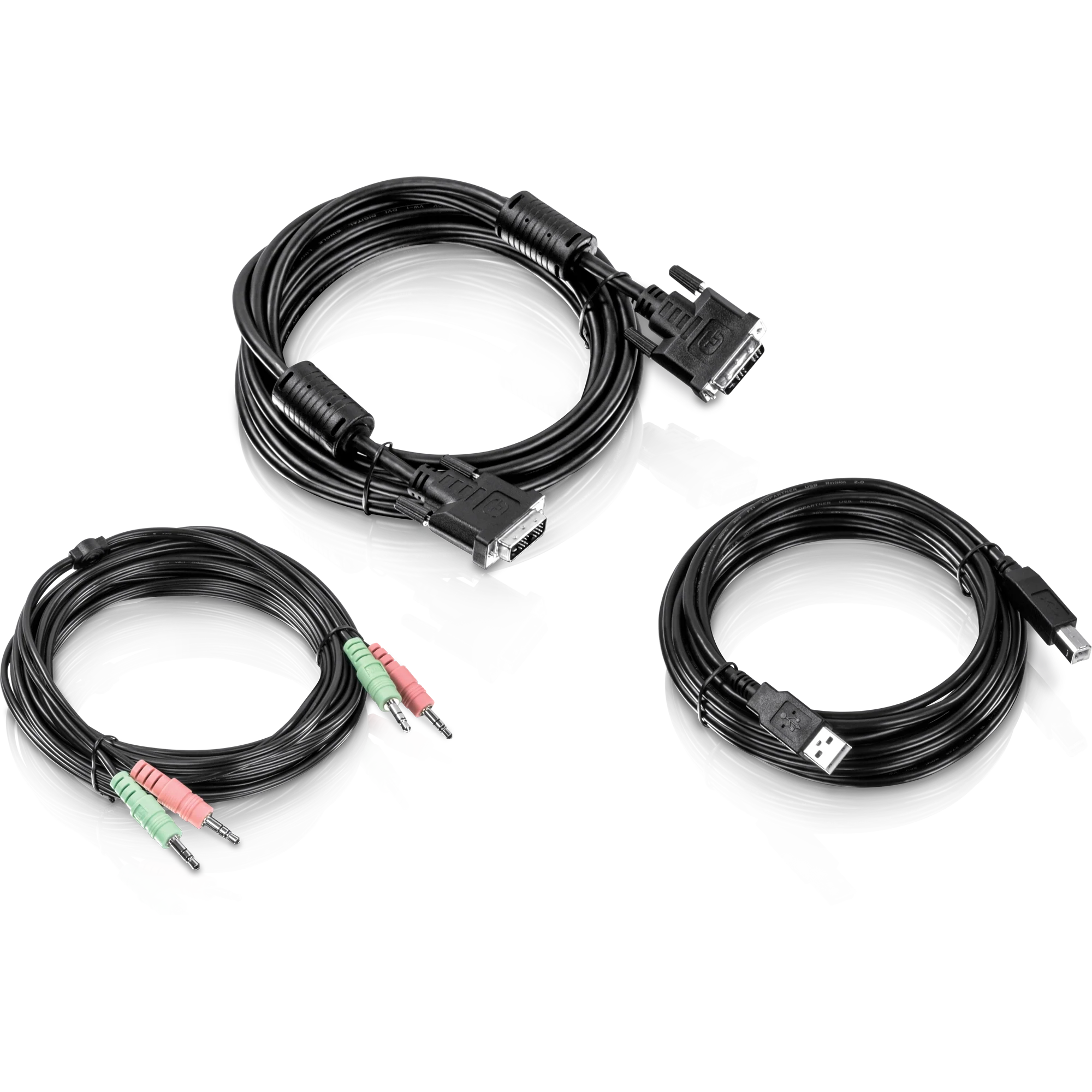 TRENDnet TK-CD15 15 ft. DVI-I, USB,and Audio KVM Cable Kit