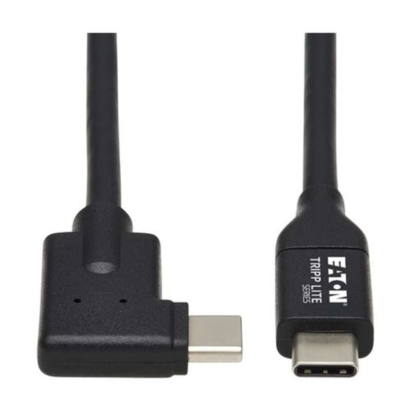 Tripplite Right-Angle USB-C to USB-C Cable (5Gbps, 60W, 2m)