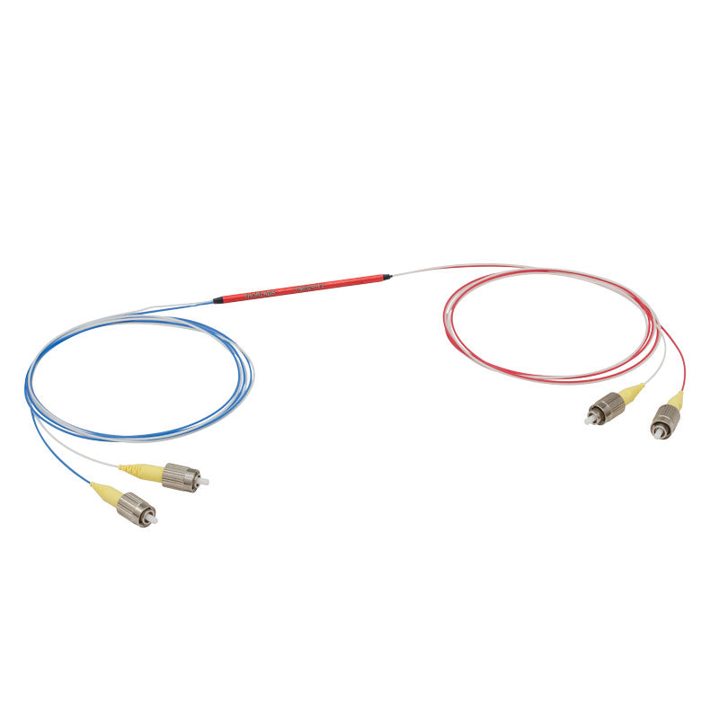 T-TN632R1F2 - 2x2 Narrowband Fiber Optic Coupler, 632 ± 15 nm, 99:1 Split, FC/PC Connectors