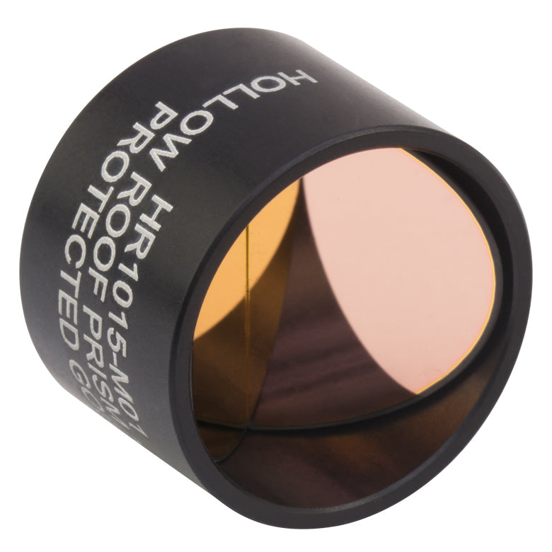 T-HR1015-M01 - Ø1" Mounted Hollow Roof Prism Mirror, Protected Gold