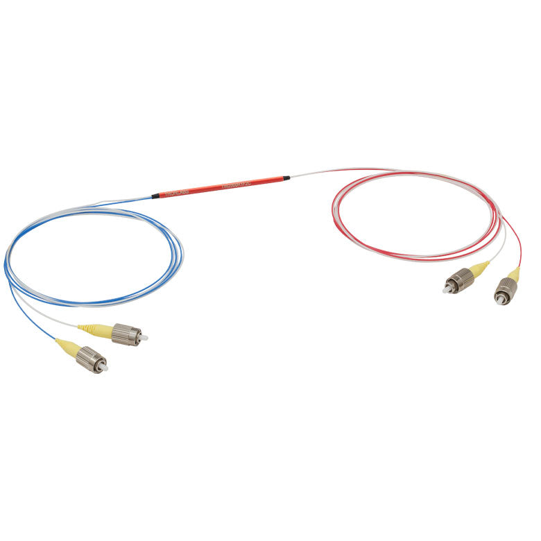 T-TW2000R1F2C - 2x2 Wideband Fiber Optic Coupler, 2000 ± 150 nm, 99:1 Split, SM1950 Fiber, FC/PC