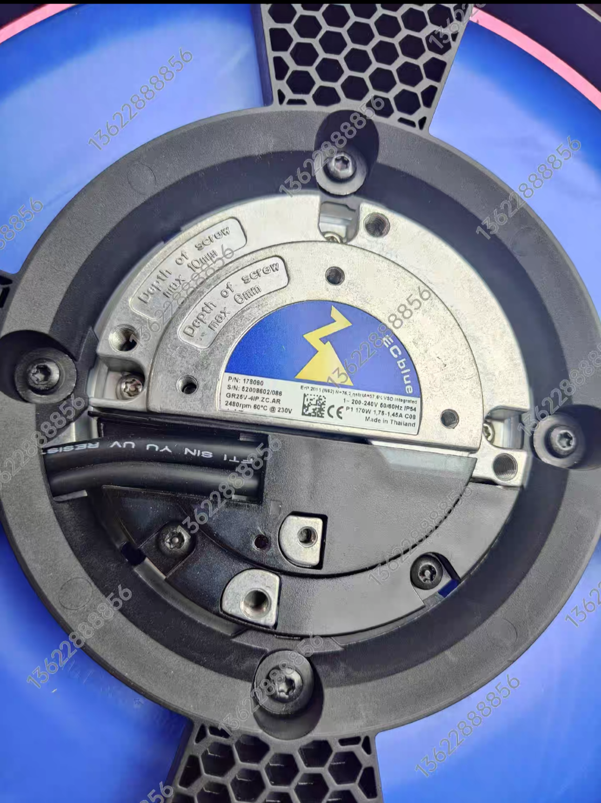 GR25V-4IP.ZC.AR ZIEHL-ABEGG centrifugal fan 200-240V 0.17KW 1.75A 2480rpm