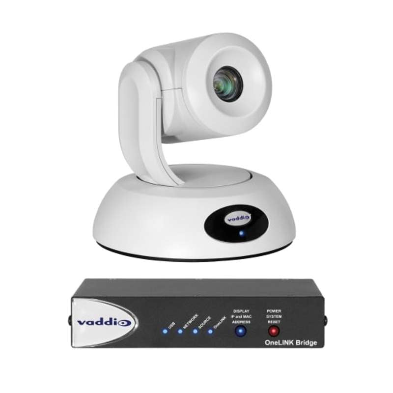 Vaddio RoboSHOT 4K 30E HDBT OneLINK Bridge PTZ Camera System, White