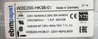 W2E200-HK38-01 Ebm-Papst Fan