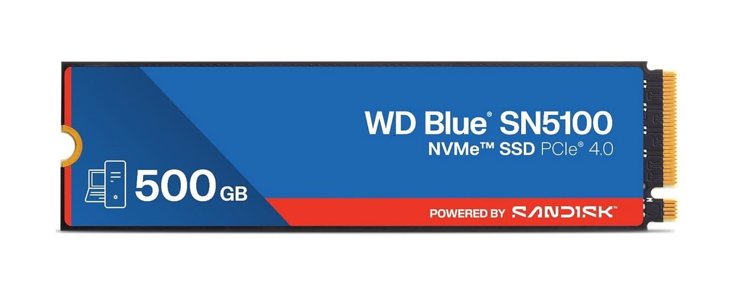Western Digital WDS500G5B0E Blue SN5100 500GB PCIe Gen 4.0 NVMe M.2 2280 Solid State Drive