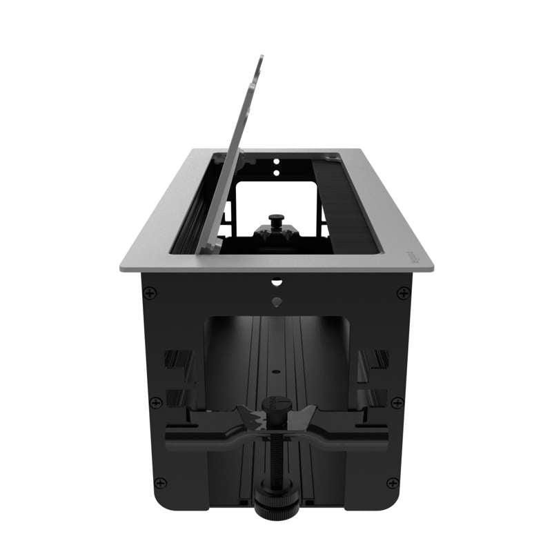 Wiremold Empty Access Table Box, Aluminum