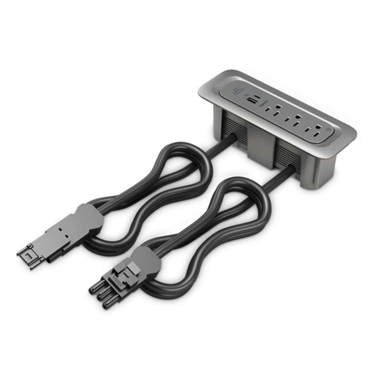 Wiremold ModPower Middle Unit In Surface in Magnesium