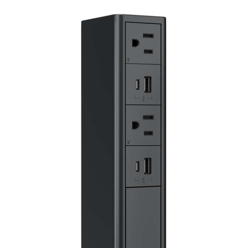 Wiremold dash Power Tower, Graphite