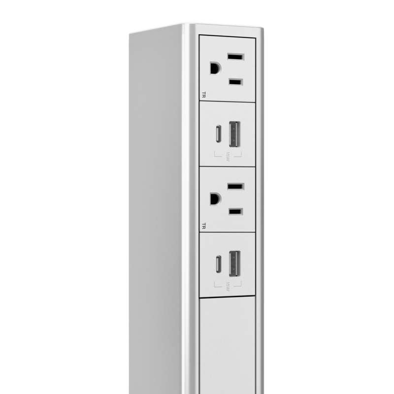 Wiremold dash Power Tower, White