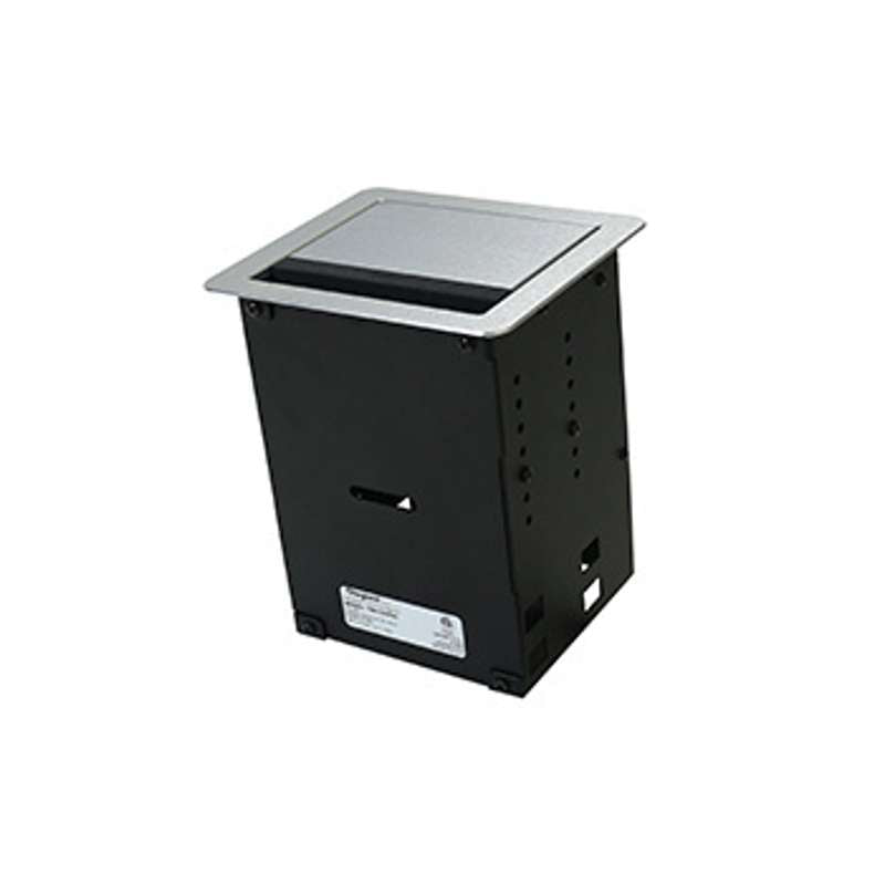 Wiremold InteGreat A/V TABLE BOX WITH USB, FIELD WIRED, ALUMINUM