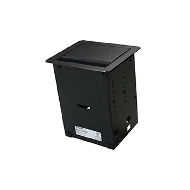 Wiremold InteGreat A/V TABLE BOX WITH USB, FIELD WIRED, BLACK