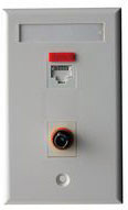 Streamline Series 2 port Single Gang Wallplate, Mfr Molex