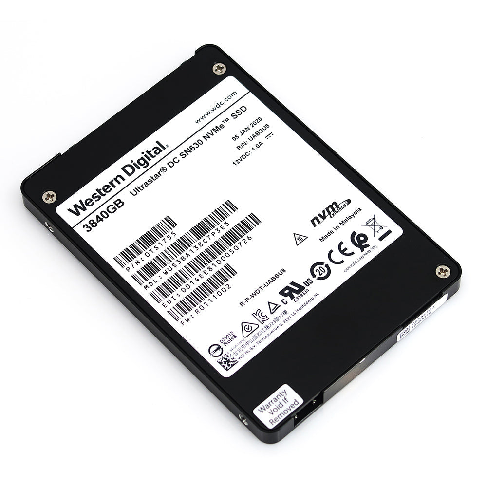 Western Digital Ultrastar DC SN630 WUS3BA138C7P3E3 0TS1755 3.84TB PCIe Gen 3.0 x4 4GB/s VRI 2.5in Solid State Drive