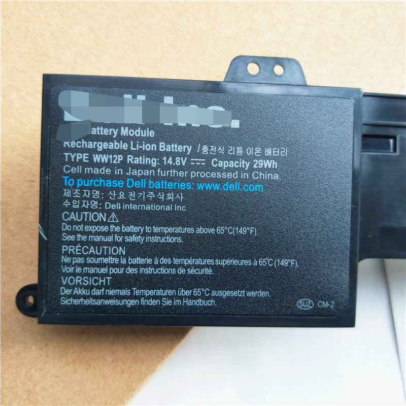 Replacement Dell WW12P 9YXN1 TR2F1 Inspiron DUO 1090 Battery