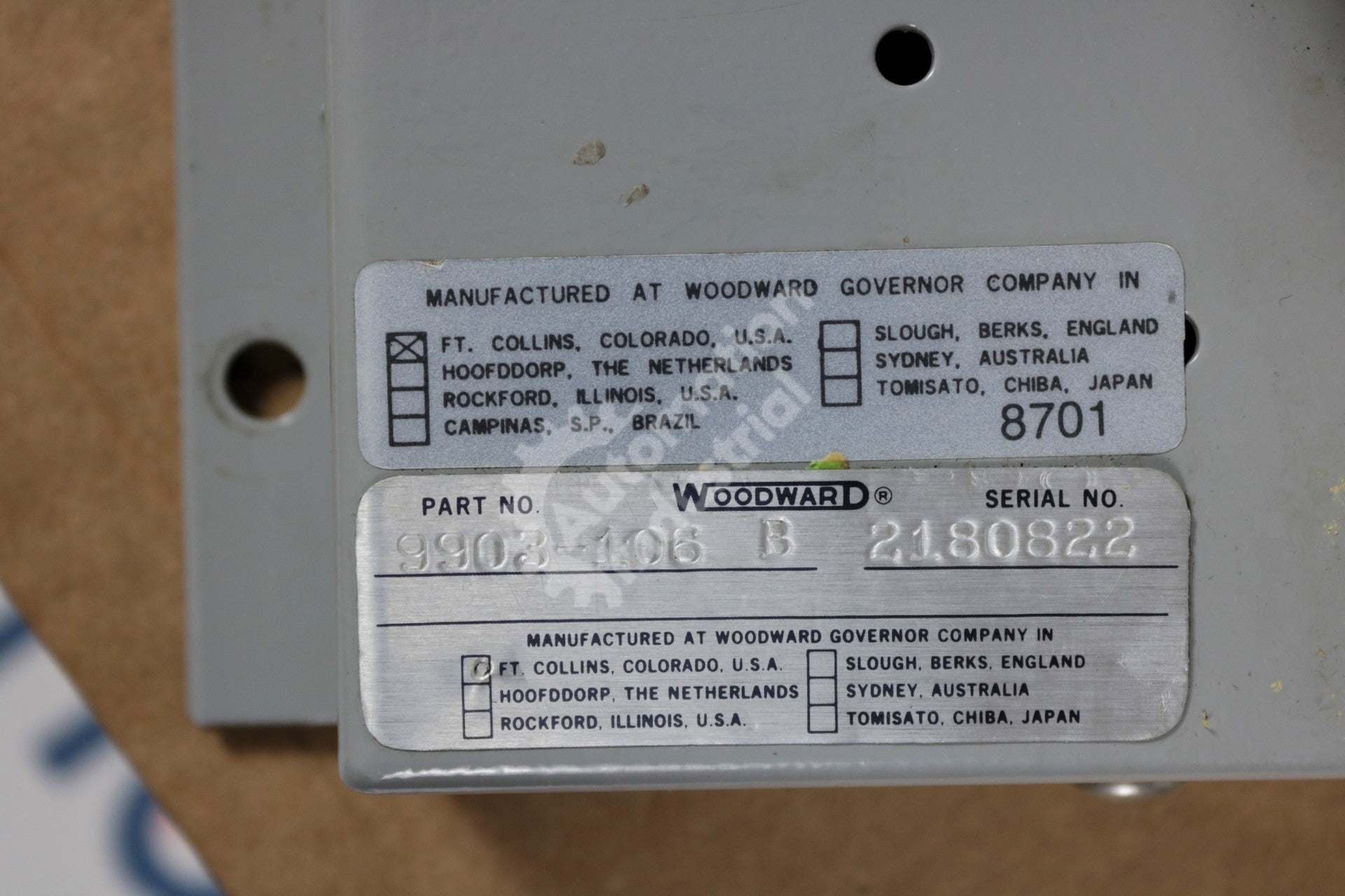 9903-106 by Woodward Motor Operated Potentiometer Model 2301A Series