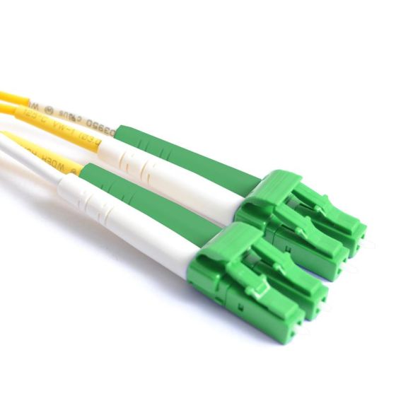 Fiber Optic Patch Cable, LC to LC APC-APC, 3 meters, 1.6mm, Duplex, SM | Plus Corning® SMF-28® Ultra Fiber